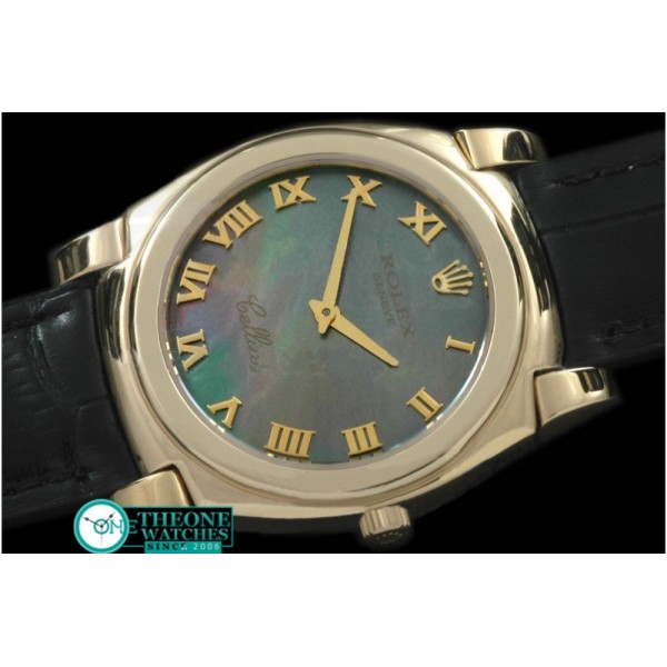 Rolex - Cellini YG/LE MOP Green Roman Swiss Quartz