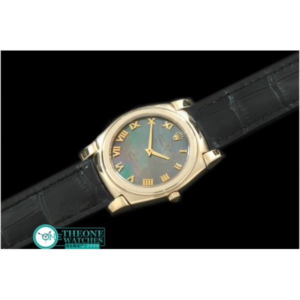 Rolex - Cellini YG/LE MOP Green Roman Swiss Quartz