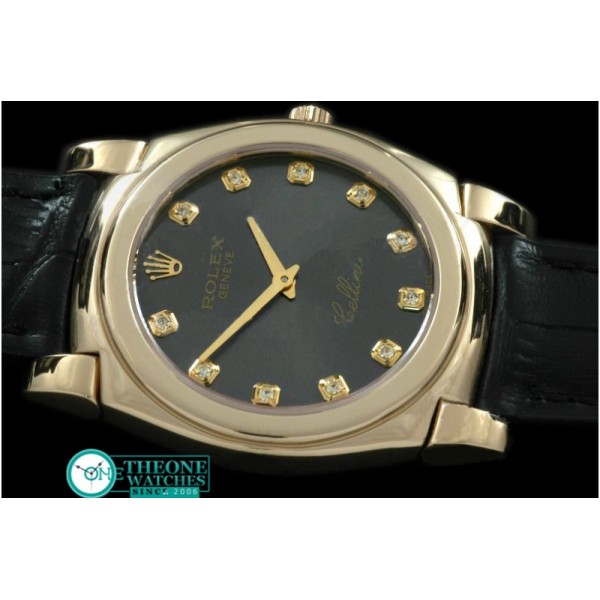 Rolex - Cellini YG/LE Grey Diam Swiss Quartz