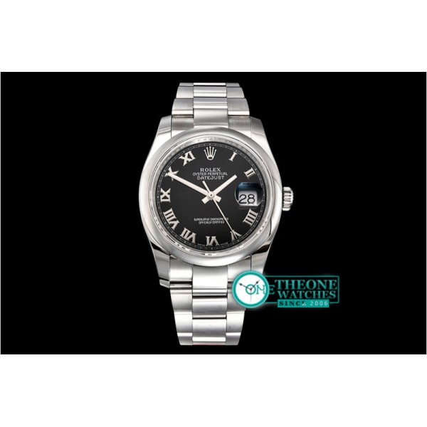 Rolex - DateJust 36mm Oyst Dm 904L SS/SS Black/Rmn GMF SA3135