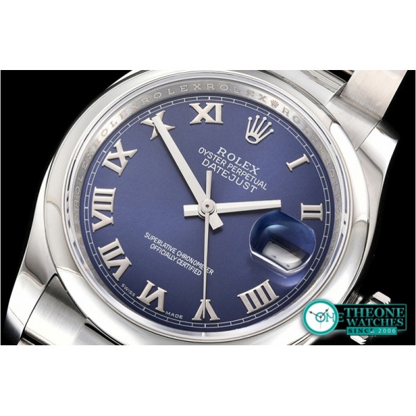 Rolex - DateJust 36mm Oyst Dm 904L SS/SS Blue/Rmn GMF SA3135