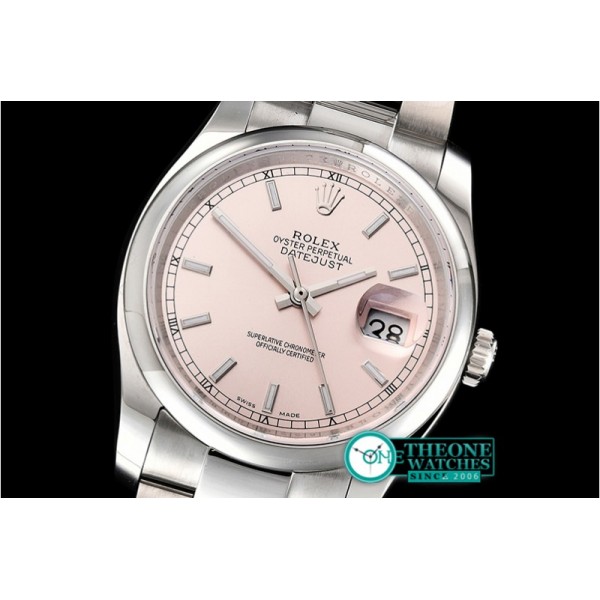 Rolex - DateJust 36mm Oyst Dm 904L SS/SS Pink/Stk GMF SA3135