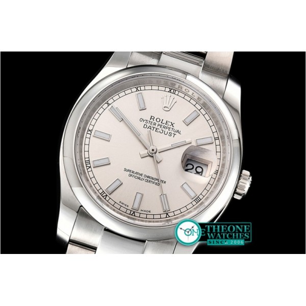 Rolex - DateJust 36mm Oyst Dm 904L SS/SS L.Grey/Stk GMF SA3135