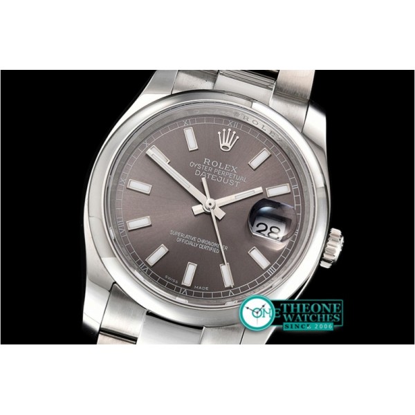 Rolex - DateJust 36mm Oyst Dm 904L SS/SS D.Grey/Stk GMF SA3135