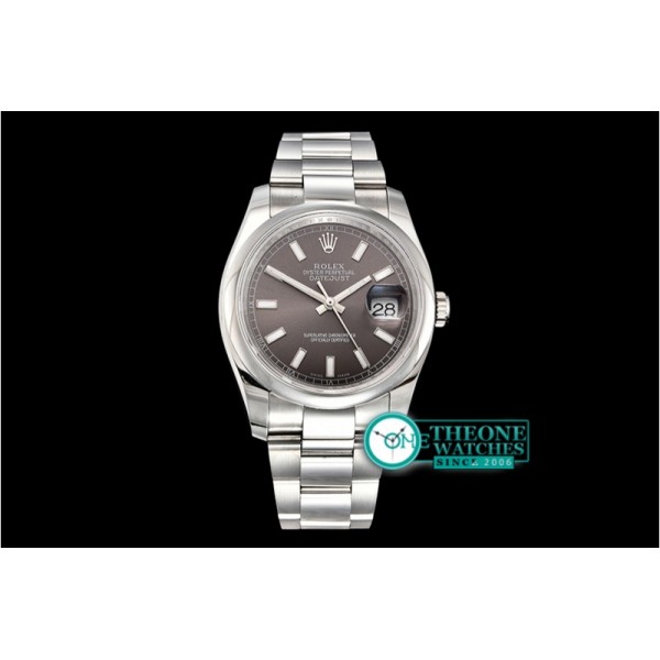 Rolex - DateJust 36mm Oyst Dm 904L SS/SS D.Grey/Stk GMF SA3135