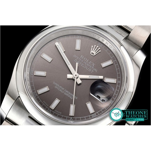 Rolex - DateJust 36mm Oyst Dm 904L SS/SS D.Grey/Stk GMF SA3135