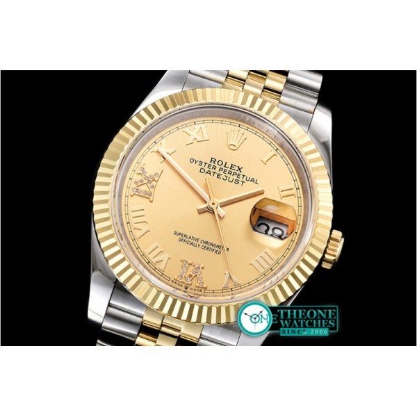 Rolex - DateJust 36mm Jub Flt YG/SS Gold/Dm Rmn BP A2813