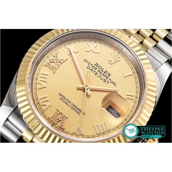 Rolex - DateJust 36mm Jub Flt YG/SS Gold/Dm Rmn BP A2813