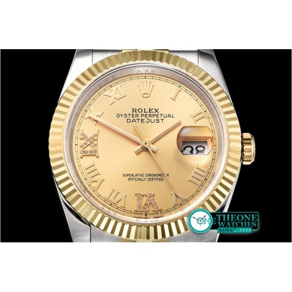 Rolex - DateJust 36mm Jub Flt YG/SS Gold/Dm Rmn BP A2813