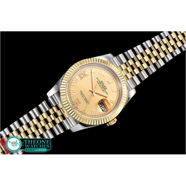 Rolex - DateJust 36mm Jub Flt YG/SS Gold/Dm Rmn BP A2813