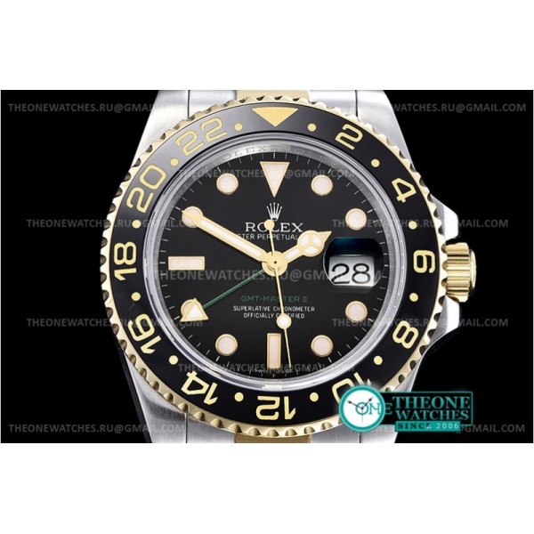 Rolex - GMT II 116713LN YG/SS Black BP Asia 2813 CHS