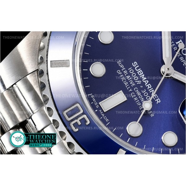 Rolex - Submariner 116619LN Jub SS/SS Blue EWF Asia 3135