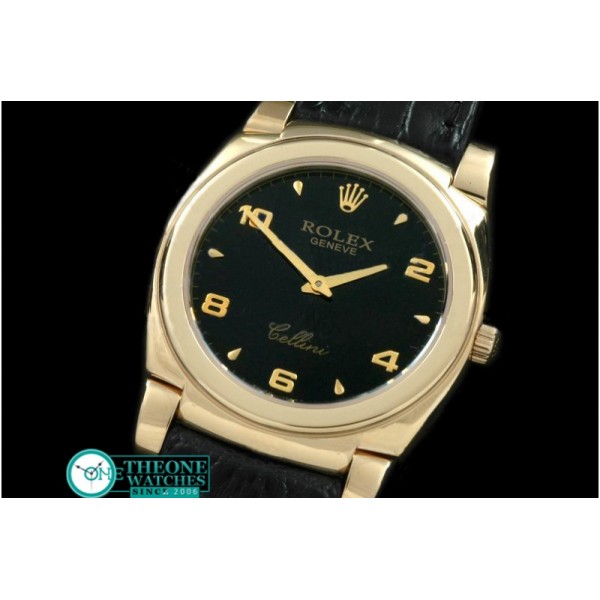 Rolex - Cellini YG/LE Black Numeral Swiss Quartz