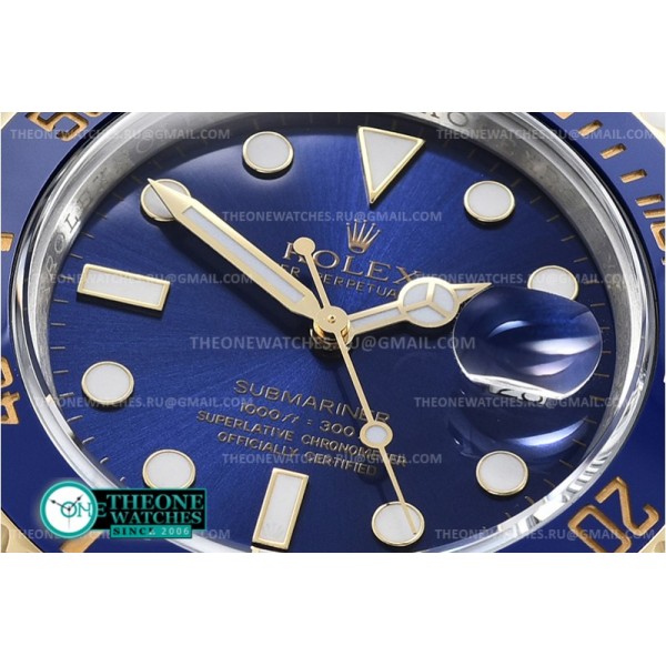 Rolex - Submariner 116613LN 904L YG/SS Blue ARF 1:1 A2824