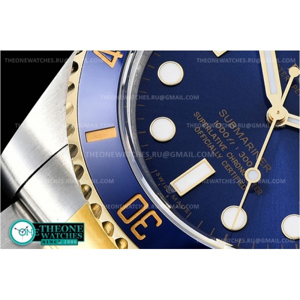 Rolex - Submariner 116613LN 904L YG/SS Blue ARF 1:1 A2824