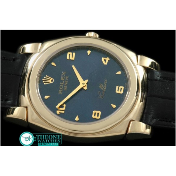 Rolex - Cellini YG/LE Blue Numeral Swiss Quartz