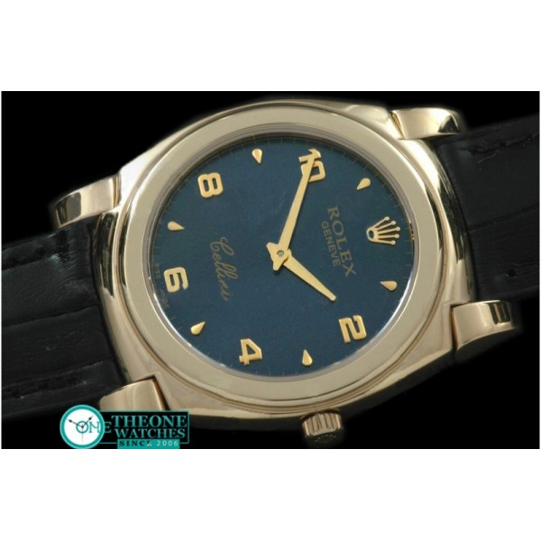 Rolex - Cellini YG/LE Blue Numeral Swiss Quartz