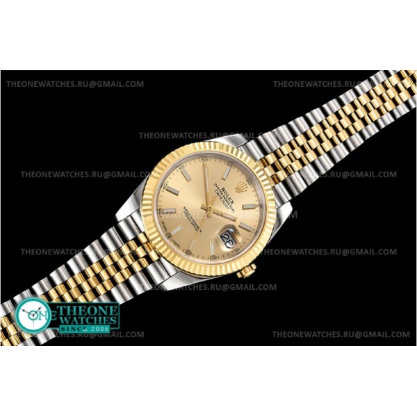 Rolex - DJ2 41mm Jub Flt 904L YG/SS S Wht/Stk DJF Asia 2836