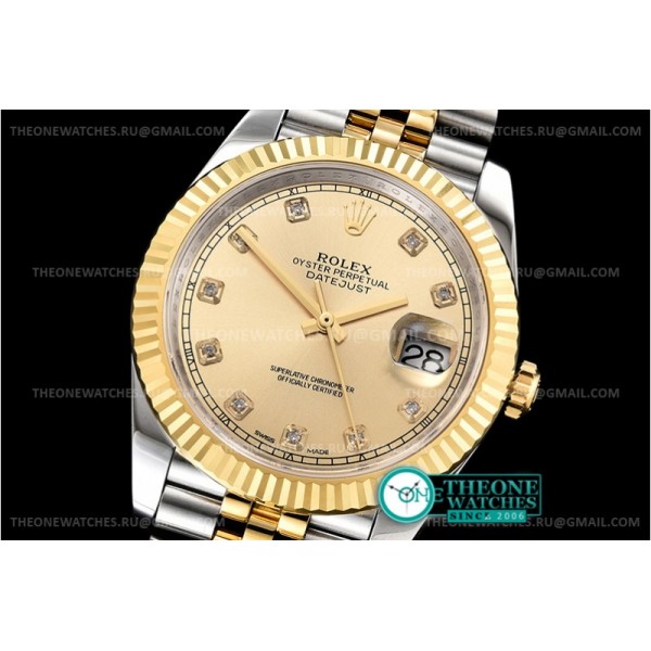 Rolex - DJ2 41mm Jub Flt 904L YG/SS Gold/Dm DJF Asia 2836