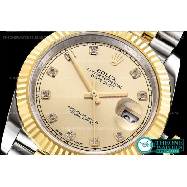 Rolex - DJ2 41mm Jub Flt 904L YG/SS Gold/Dm DJF Asia 2836