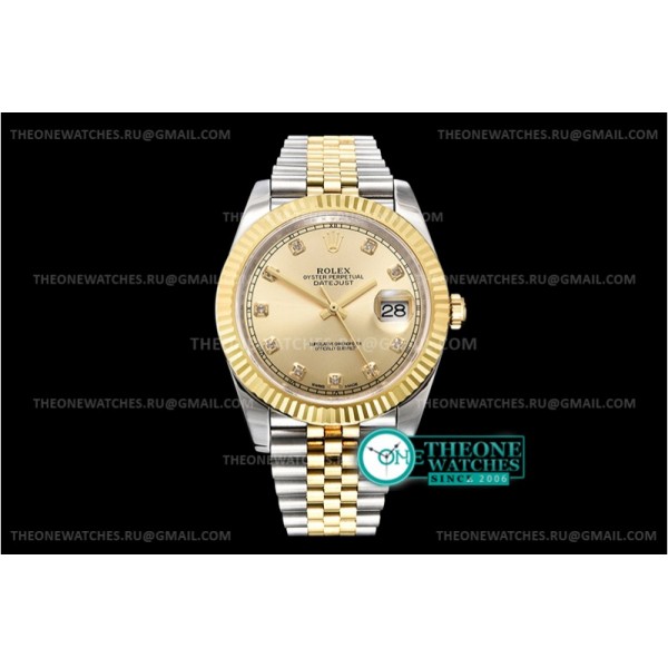 Rolex - DJ2 41mm Jub Flt 904L YG/SS Gold/Dm DJF Asia 2836