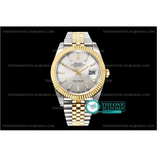 Rolex - DJ2 41mm Jub Flt 904L YG/SS S Wht/Stk DJF Asia 2836