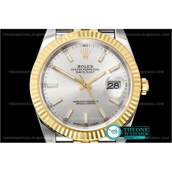 Rolex - DJ2 41mm Jub Flt 904L YG/SS S Wht/Stk DJF Asia 2836