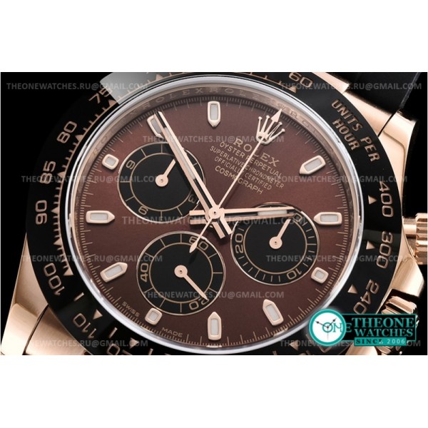 Rolex - Daytona 116515LN 904L CER/RG/RU Bwn Noob A4130 Mod