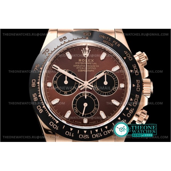 Rolex - Daytona 116515LN 904L CER/RG/RU Bwn Noob A4130 Mod