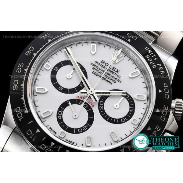 Rolex - Daytona 116500 CER/SS White 904L Noob V3 A4130 Mod