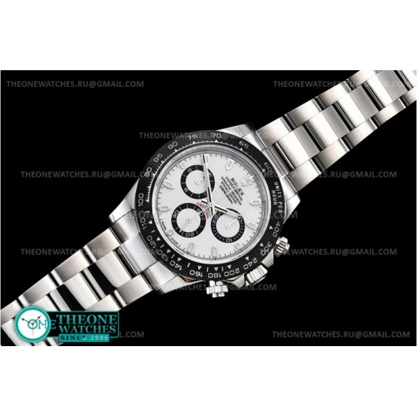 Rolex - Daytona 116500 CER/SS White 904L Noob V3 A4130 Mod