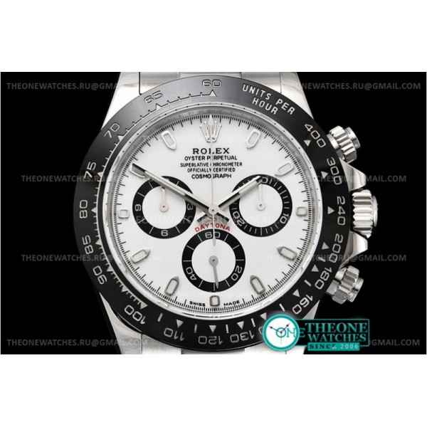 Rolex - Daytona 116500 CER/SS White 904L Noob V3 A4130 Mod