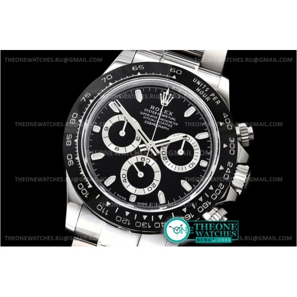 Rolex - Daytona 116500 CER/SS Black 904L Noob V3 A4130 Mod