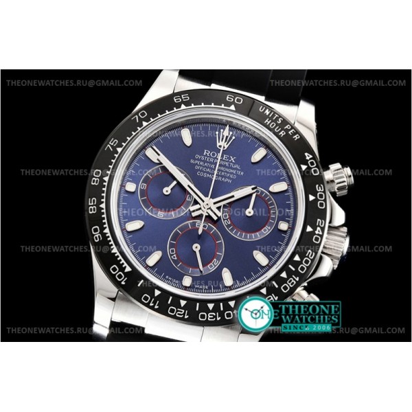 Rolex - Daytona 116509 SS/RU Blue/Stk OMF A4130 Mod