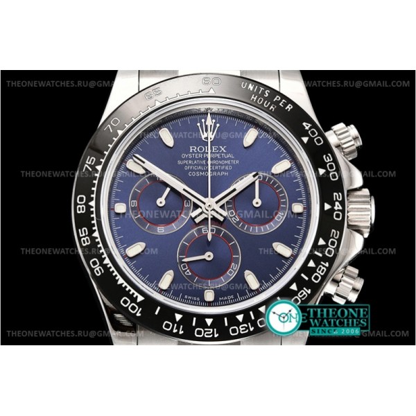 Rolex - Daytona 116509 SS/RU Blue/Stk OMF A4130 Mod