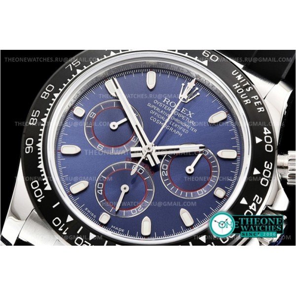 Rolex - Daytona 116509 SS/RU Blue/Stk OMF A4130 Mod