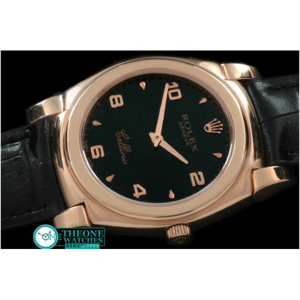 Rolex - Cellini RG/LE Black Numeral Swiss Quartz