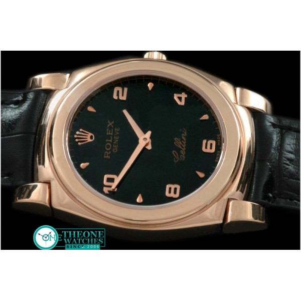 Rolex - Cellini RG/LE Black Numeral Swiss Quartz