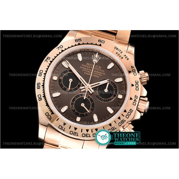 Rolex - Daytona 116505 RG/RG Brown/Stk OMF A7750 4130 Mod