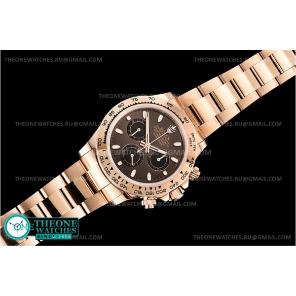 Rolex - Daytona 116505 RG/RG Brown/Stk OMF A7750 4130 Mod