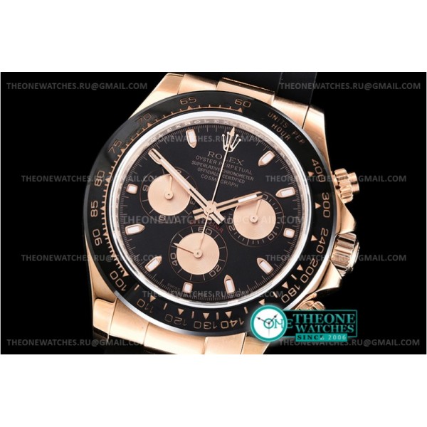 Rolex - Daytona Ref.116515 RG/RU Blk/Ros Noob A7750 Mod