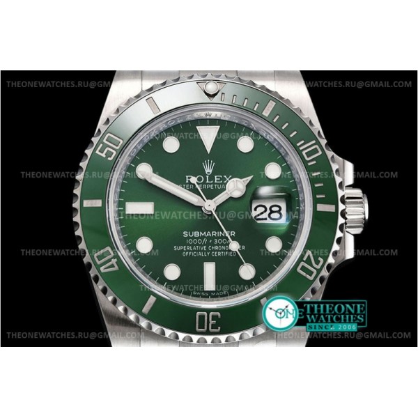 Rolex - Submariner 116610LV 904L SS/SS Grn V10 Noob A2836