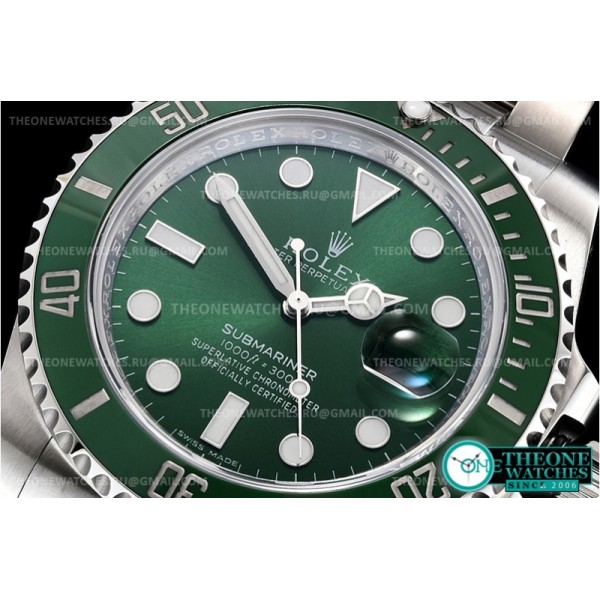 Rolex - Submariner 116610LV 904L SS/SS Grn V10 Noob A2836