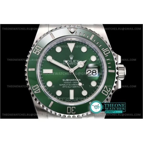 Rolex - Submariner 116610LV 904L SS/SS Grn V10 Noob SA3135