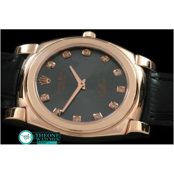 Rolex - Cellini RG/LE MOP Grey Diam Swiss Quartz