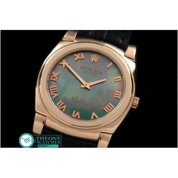 Rolex - Cellini RG/LE MOP Green Roman Swiss Quartz