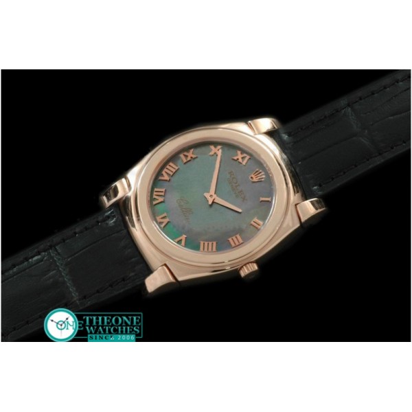 Rolex - Cellini RG/LE MOP Green Roman Swiss Quartz