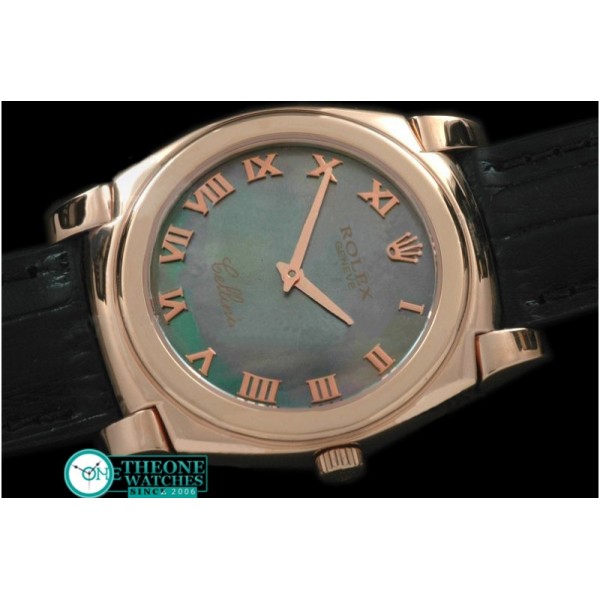 Rolex - Cellini RG/LE MOP Green Roman Swiss Quartz