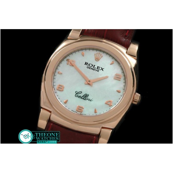 Rolex - Cellini RG/LE MOP White Numeral Swiss Quartz