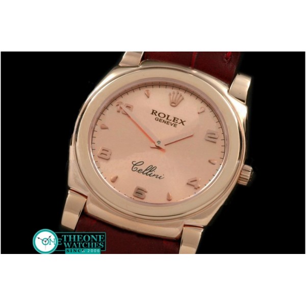 Rolex - Cellini RG/LE Rose Gold Numeral Swiss Quartz